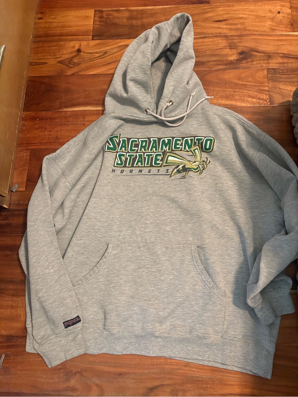 Vintage Sacramento State Hornets Jansport Hoodie XXL Gray Pullover Sweatshirt